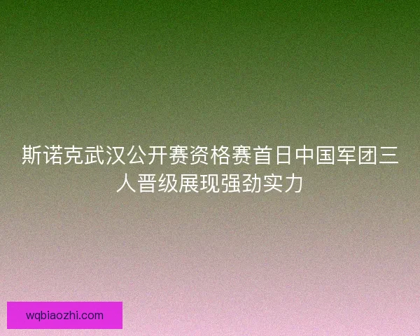 斯诺克武汉公开赛资格赛首日中国军团三人晋级展现强劲实力 斯诺克武汉公开赛资格赛首日中国军团三人晋级展现强劲实力