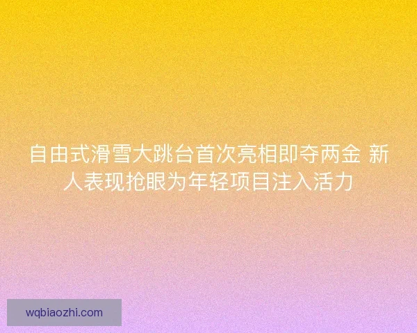 自由式滑雪大跳台首次亮相即夺两金 新人表现抢眼为年轻项目注入活力 自由式滑雪大跳台首次亮相即夺两金 新人表现抢眼为年轻项目注入活力
